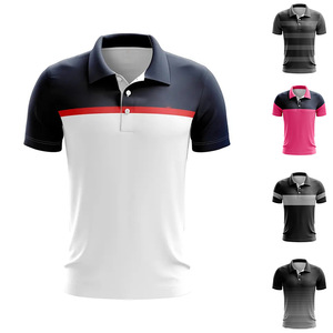 Wholesale Short Sleeve Sublimation Sports 100%Polyester Mesh Custom Printing Men's Golf Polo Shirt