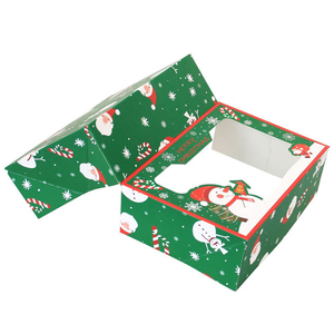 Custom Christmas Cookie Food Bakery Treat With Window Candy and Cookie Gift Packaging Paper Boxes