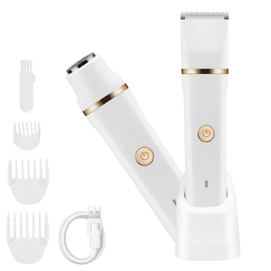 Recortadora de Bikini <span class=keywords><strong>para</strong></span> mujer, afeitadora de cuerpo húmedo/Seco, cabezales de hoja de cerámica reemplazables, maquinilla de afeitar de higiene masculina impermeable con recarga USB - Product Image 1