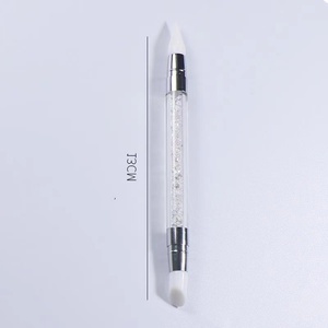 5 pièces <span class=keywords><strong>Silicone</strong></span> Nail Art estampage Liner professionnel double extrémité dégradé stylo ensemble acrylique éponge beauté cheveux strass décorations - Product Image 6