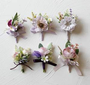 Sposa sposo matrimonio evento di fine anno di simulazione artificiale serie viola spilla fiore spalla corpetto fiore fiore - Product Image 1