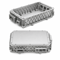 Boîtier de batterie pour robot de service en alliage d'aluminium AlSi10Mg, léger, avec ailettes de refroidissement en treillis, pièces de précision, impression 3D métallique