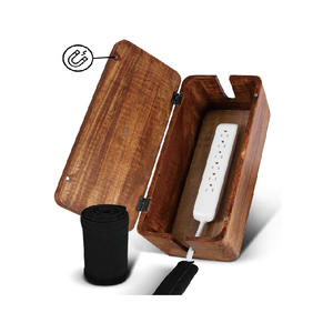 Boîte de gestion des câbles en bois, amélioration de l'habitat, organisateur de cordon, décor d'hébergement - Product Image 2