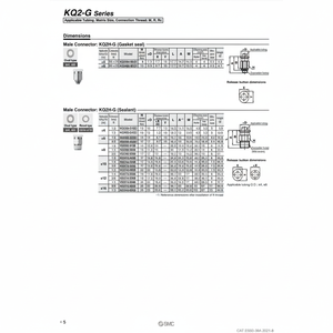 นิวเมติก SMC ฟิตติ้งแบบ one-touch KQ2H08-01G ชิ้นส่วนนิวเมติก - Product Image 1