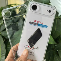 Coque de téléphone portable transparente en TPU souple Super Protect, antichoc aux quatre coins pour iPhone 17 Pro