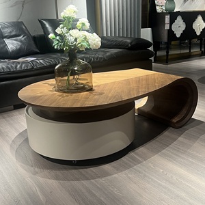 <span class=keywords><strong>Table</strong></span> <span class=keywords><strong>basse</strong></span> de salon créative en forme de feuille, <span class=keywords><strong>table</strong></span> centrale design haut de gamme avec tiroir, <span class=keywords><strong>table</strong></span> à thé moderne en bois pour la maison, en vente - Product Image 5