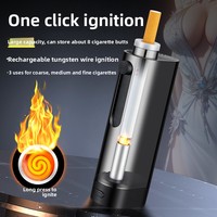 Cendrier portable anti-chute pour voiture, design créatif, avec briquet électronique rechargeable à filament de tungstène en métal, mains libres