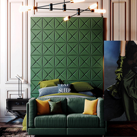 Luxe personnalisé maison déco finition intérieure PVC bois salon TV fond chambre 3D sculpté Art panneaux muraux