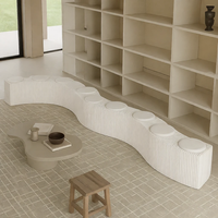 Tabouret pliant en papier style accordéon, coussin en cuir, transformable en banc pour espace invités ou tabouret de bout de lit, minimaliste, direct usine
