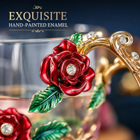 Service à thé de luxe en verre épais résistant à la chaleur, compatible lave-vaisselle, sans BPA, avec théière, tasse à café, cuillère et coffret cadeau pour femme, idéal pour mariage