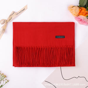 Nueva bufanda <span class=keywords><strong>de</strong></span> invierno <span class=keywords><strong>de</strong></span> sentido avanzado transfronterizo, chal grueso con borlas <span class=keywords><strong>de</strong></span> Cachemira en colores sólidos para adultos - Product Image 6