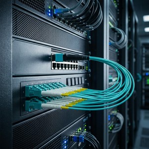 Cable de Conexión de Alta Densidad MPO a LC, OS2 OM3 OM4, 12 Fibras, LSZH, para Centro de Datos - Product Image 1