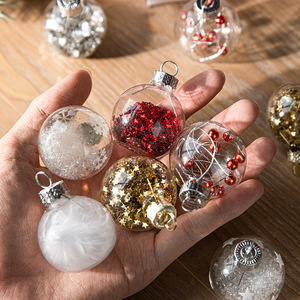 Palline di Natale in Vetro Trasparente a Forma di Fiocco di Neve - Ornamenti Appesi Brillanti e Scintillanti per Albero di Natale e Decorazioni Festive - Product Image 1