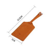 Étiquette de bagage personnalisable en cuir PU souple et résistant à l'eau, idéale pour les cartes d'embarquement et les valises – Vente en gros usine