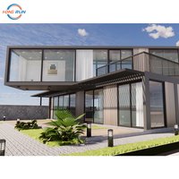 Maison conteneur de luxe de 2 à 3 chambres à coucher par le fournisseur Villa mobile prête à l'emploi Maison préfabriquée en acier pour hôtels