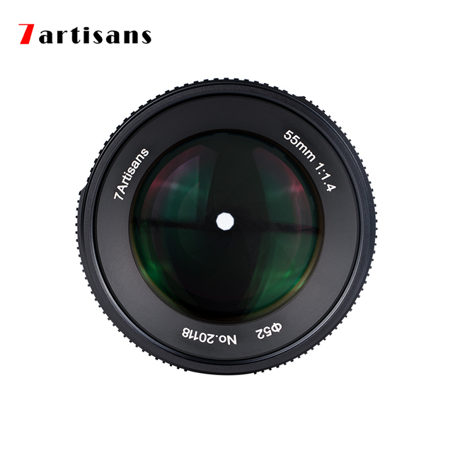 7artisans 7 Artisans Camera Lenses 55mm F1.4II Large Aperture Prime Lens for Sony E Mount /Canon EOS-M/Fuji XF/Nikon Z Z9