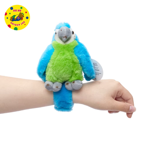 Bracelet claquant en peluche <span class=keywords><strong>perroquet</strong></span> coloré et lumineux, élastique et extensible, jouet pour poignet, accessoire décoratif mignon et joli cadeau de vacances - Product Image 1