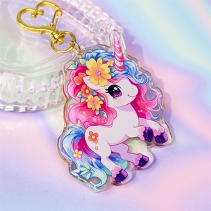 Keyring Manufacturer Make Your Own Plastic Keyrings Custom Cartoon Anime Keychain Cat Blank UV Printing clear Acrylic Keychain
