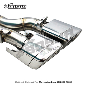 Système d'échappement Catback en acier inoxydable OBM pour <span class=keywords><strong>Mercedes</strong></span>-Benz CLS550 V8 4.7L W218 2010-2016 Boska Racing Direct Exhaust Pipe - Product Image 5