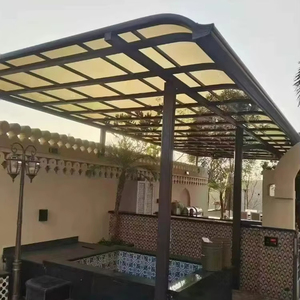 Pérgola y Gazebo Modernos de Aluminio y Acero con Techo de Policarbonato (Protección UV), Resistentes a la Intemperie, <span class=keywords><strong>Toldo</strong></span> Multifuncional, Carport - Product Image 2