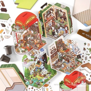 Open Today Vol.6 Autocollants Scéniques, Mini Puzzles Thème Culturel, Autocollants Créatifs Éducatifs DIY pour Enfants et Modélisme - Product Image 2