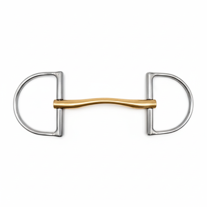 Anneaux de Dee d'or doux d'équitation de qualité supérieure, anneaux lâches de Bradoon d'or avec l'embouchure d'appât, mèches douces d'équitation - Product Image 1