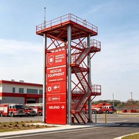 Plataforma de Ejercicio de Escalada de Múltiples Pisos, Estructura de Acero Resistente a Impactos, Torre de Entrenamiento de Emergencia contra Incendios, Edificios con Estructura de Acero