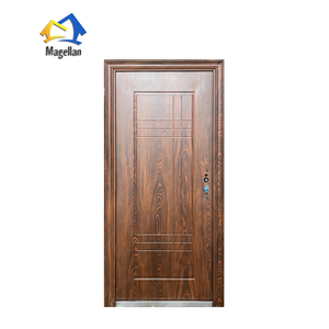 China Fabricante Israel Market House Puerta delantera Diseños Entrada de acero Puerta de acero de seguridad exterior - Product Image 6