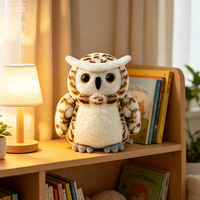 Boneka Burung Hantu Salju Realistis, Boneka Burung Hantu Berbintik Lucu, Mainan Penghibur Anak, Dekorasi Rumah, Kado Ulang Tahun, Logo Bordir Kustom Tersedia