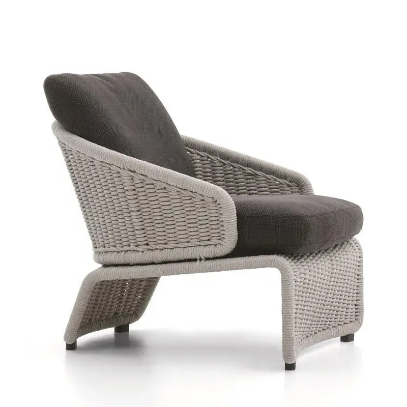 Yeni tasarım sıcak satış alüminyum çerçeve halat açık bahçe sandalyeleri