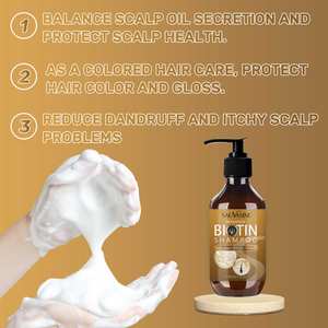 Nouveau Shampooing Capillaire à la Biotine 100ml OEM Marque Privée Renforce les Pointes Fourchues Végétalien Anti-Frisottis - Product Image 6