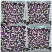 Décoration de mariage, arrangement floral fait main, toile de fond enroulable 8*8 pieds, mur de fleurs coloré pour événements et fêtes