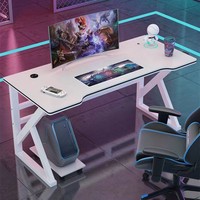 Vente en gros Nouveau design Bureau de jeu moderne noir et blanc pour bureau à domicile Table d'ordinateur personnalisée