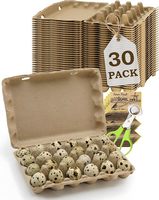 Cartons à œufs de caille en pâte à papier à 24 compartiments, supports en vrac pour 12 œufs de caille, pour ferme, maison, ferme familiale