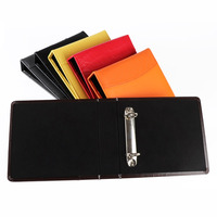 Carpeta de anillas personalizada de dos agujeros Carpeta de oficina de cuero popular para organización de documentos y fines decorativos de papel