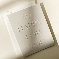 Cartes de Remerciement Personnalisées avec Logo en Relief, Cartes de Visite sur Papier Coton 600g, Cartes de Vœux Cadeau