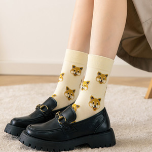 Wholesale Cute Dog Breed Cotton Crew Socks for Women Pet <strong>Lovers</strong> Knitted Novelty Funny <strong>Animal</strong> Design for Autumn - Product Image 4