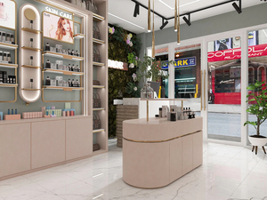 Étagère de présentation de parfums personnalisée écologique et imperméable à l'eau éclairée par LED pour les cosmétiques dans tout le magasin, les achats, les vêtements de détail. - Product Image 2