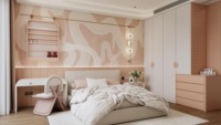 Armoire pliante en bois sur mesure pour chambre à coucher - Design moderne, approvisionnement direct d'usine