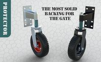 Roue de porte de 8 pouces pour porte en tube métallique Porte en bois Capacité de 600lb Roulettes à ressort absorbant les chocs pour porte coulissante