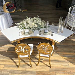 Sillas de banquete apilables de acero inoxidable dorado y cuero para eventos, muebles de lujo al por mayor - Product Image 4