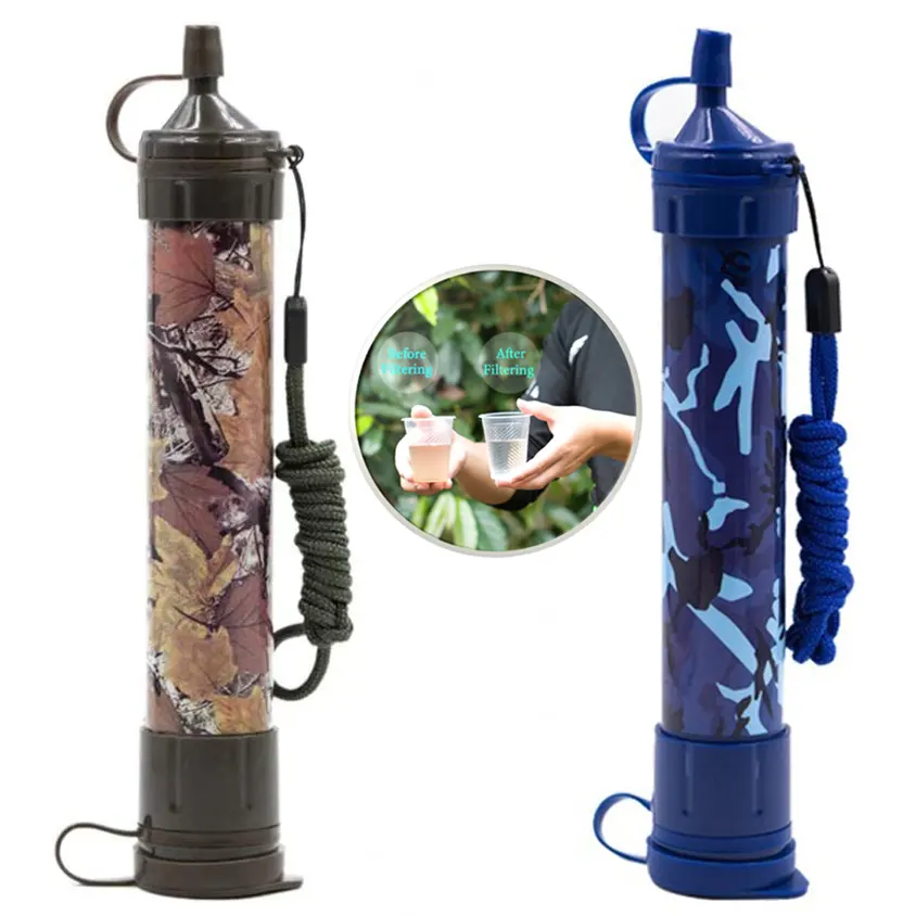 Outdoor Portable Water Filter Straw Purifier For Emergency Hiking Camping Survival