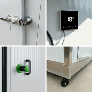 Chambre froide multi-températures à deux zones avec compresseur, moteur économe en énergie, pour stockage floral, insonorisée, à encastrer dans les murs - Product Image 2