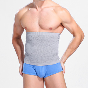 Cinturón moldeador adelgazante para hombres, de nylon gris, para pérdida de peso y soporte abdominal. - Product Image 2