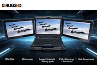 Laptop Robusto ODM con Tre Schermi, IP65, FHD 15.6 Pollici, 48GB RAM, 512GB SSD, I7/I9, in Lega di Alluminio, Nuovo Notebook Portatile Resistente