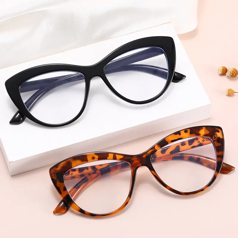 Vintage Cat Eye Eyeglasses Women Fashion Red Black Frames Glasses Retro Eyewear