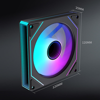 Ventilateur ARGB Lovingcool 5V 3 broches 120mm en stock pour PC Gaming, ventilateur de refroidissement pour Gamer avec contrôle PWM 4 broches, refroidisseur d'ordinateur, ventilateur PC, refroidisseur liquide CPU