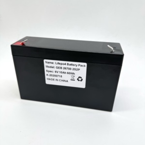 Batería Lifepo4 impermeable IP55 con estuche 6V 12V 7Ah 8Ah 9Ah 10Ah 18ah 20Ah 30Ah 40ah baterías de litio para respaldo del sistema solar - Product Image 1