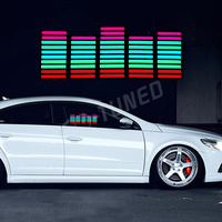 Jdm, gran oferta, personalizado, luz Led, pegatinas para parabrisas de ventana de coche, Panel Led brillante de luz, estilo de carreras, piezas universales para coche