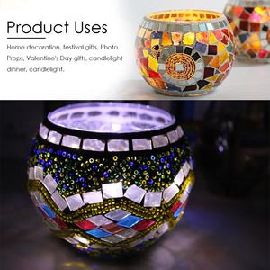 Quemador de aceite de vidrio mosaico, quemador de aceite esencial, calentador, portavelas, tarro de cera - Product Image 5